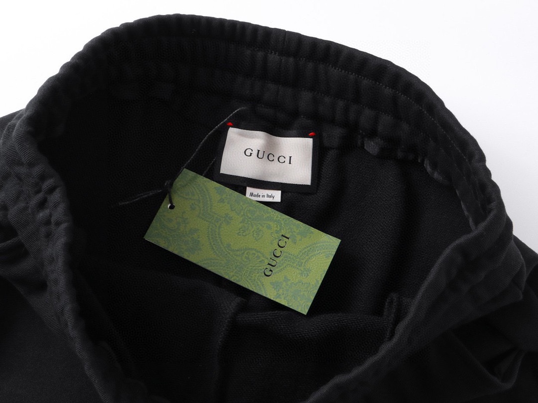 古驰/Gucci 秋冬新品 工装口袋拼接红绿条休闲长裤