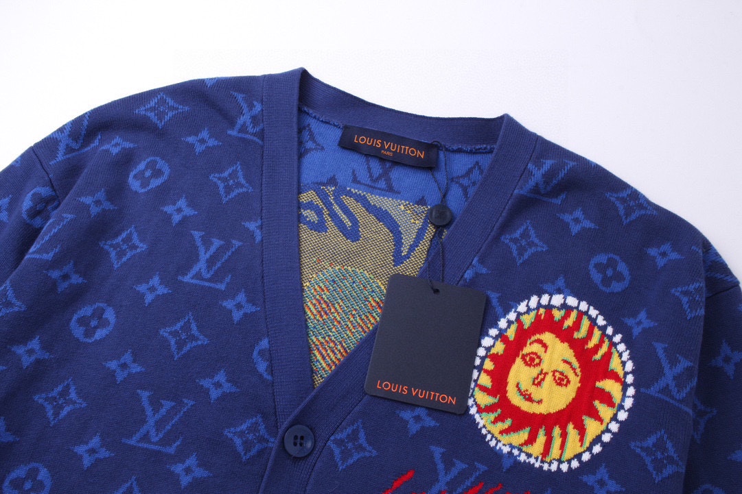 路易威登/Louis Vuitton 秋冬新款联名老花太阳花针织开衫外套