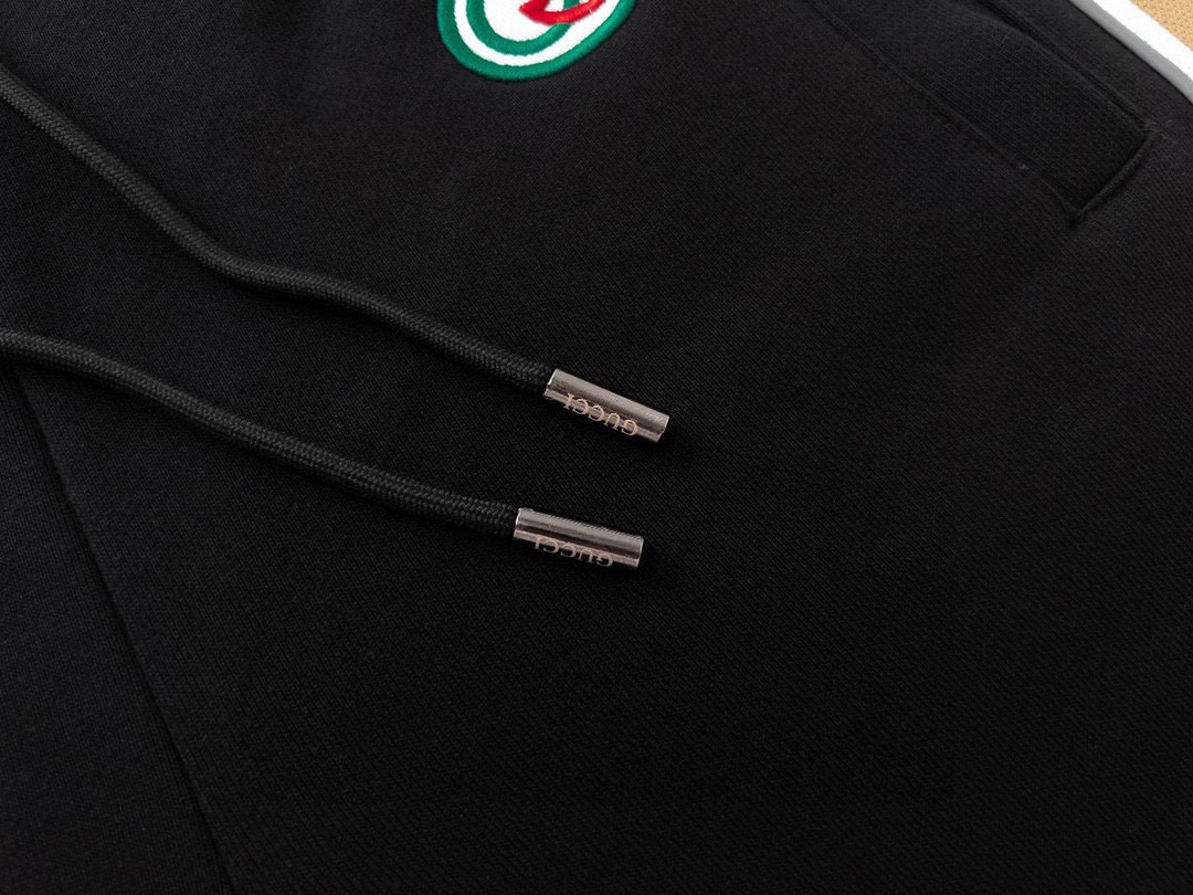 古驰/Gucci 秋冬新品 侧边字母织带反光条休闲长裤