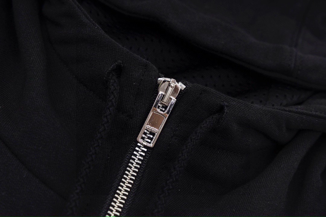古驰/Gucci 秋冬新品 口袋饰红绿条纹织带连帽外套