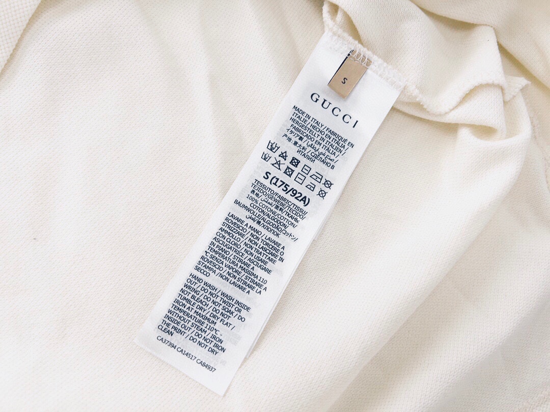 古驰/Gucci 夏季新品 口袋小双G刺绣翻领短袖polo衫