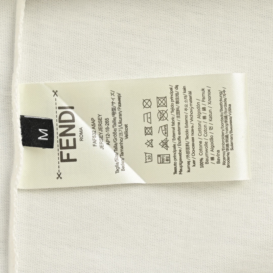 芬迪/Fendi 夏季新品 小怪兽眼睛印花圆领短袖T恤