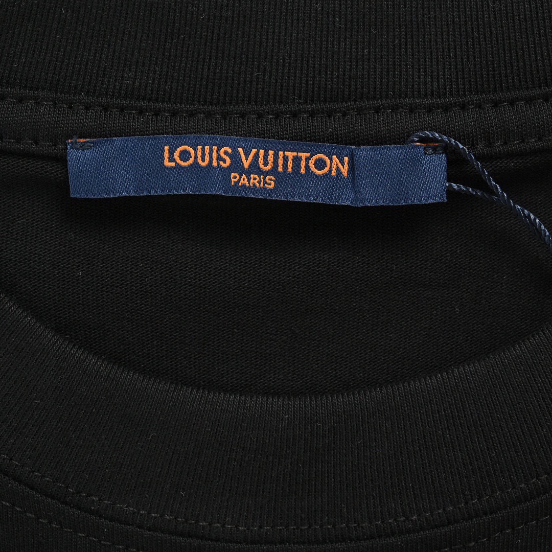 路易威登/Louis Vuitton 夏季新款 炫彩渐变老花字母印花圆领短袖T恤