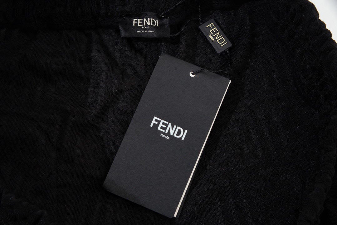 芬迪/Fendi 夏季新款 双F纹毛巾面料提花休闲短裤