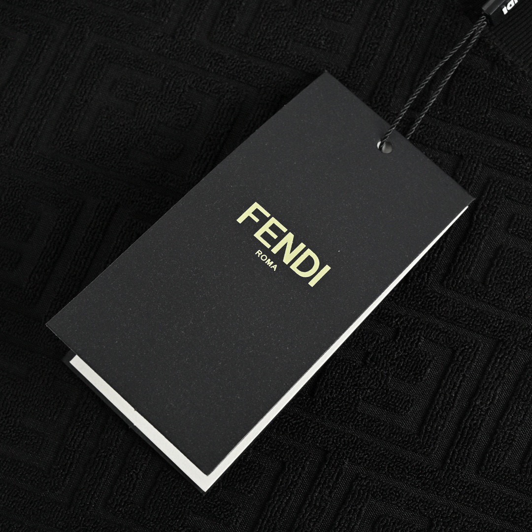 芬迪/Fendi 夏季新款 双F纹毛巾面料提花圆领短袖T恤