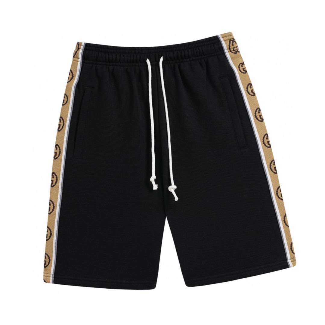 古驰/Gucci 夏季新款侧边反光织带休闲短裤两侧经典品牌logo