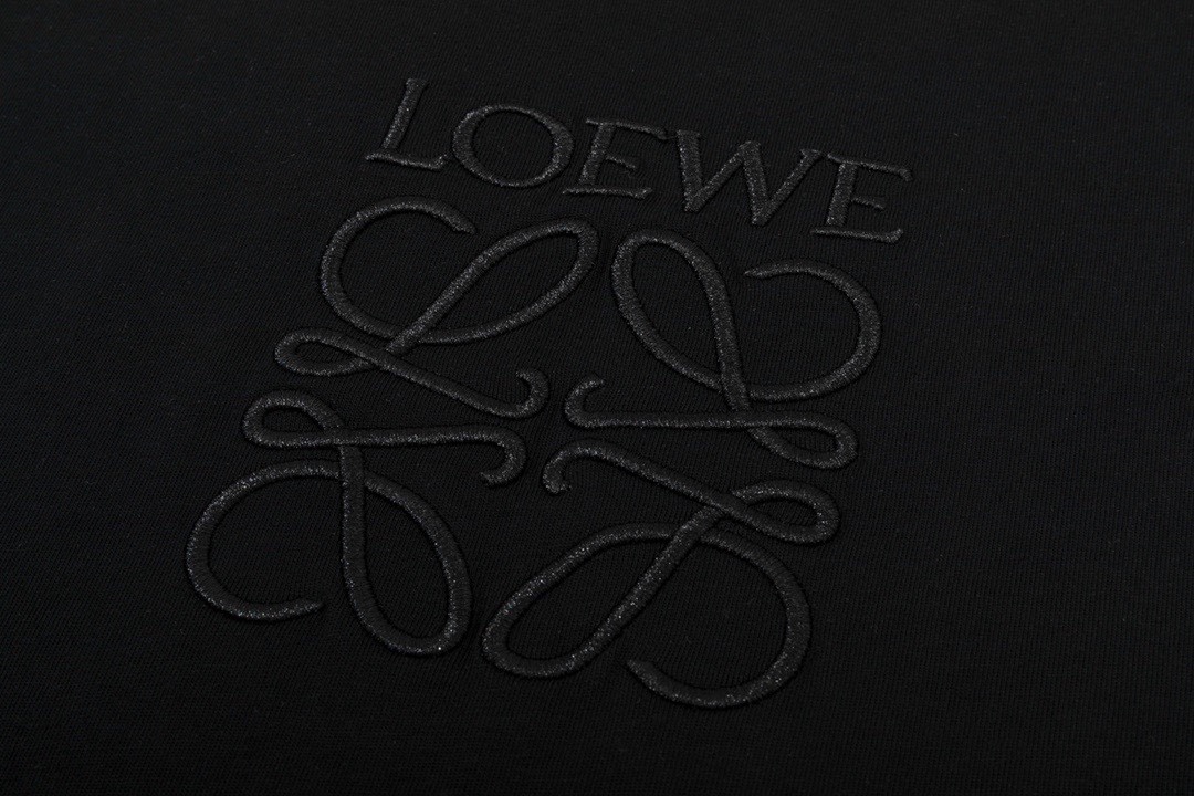 罗意威/Loewe 夏季新款纯色刺绣圆领短袖T恤