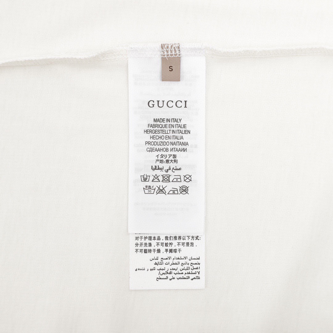 古驰/Gucci 夏季新款红蓝双G字母印花圆领短袖T恤