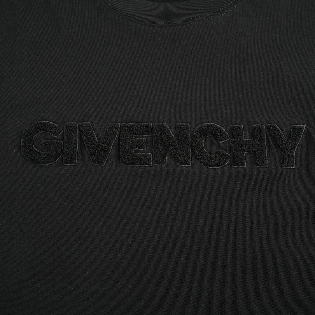 纪梵希/Givenchy 夏季新款 经典字母毛巾绣圆领短袖T恤