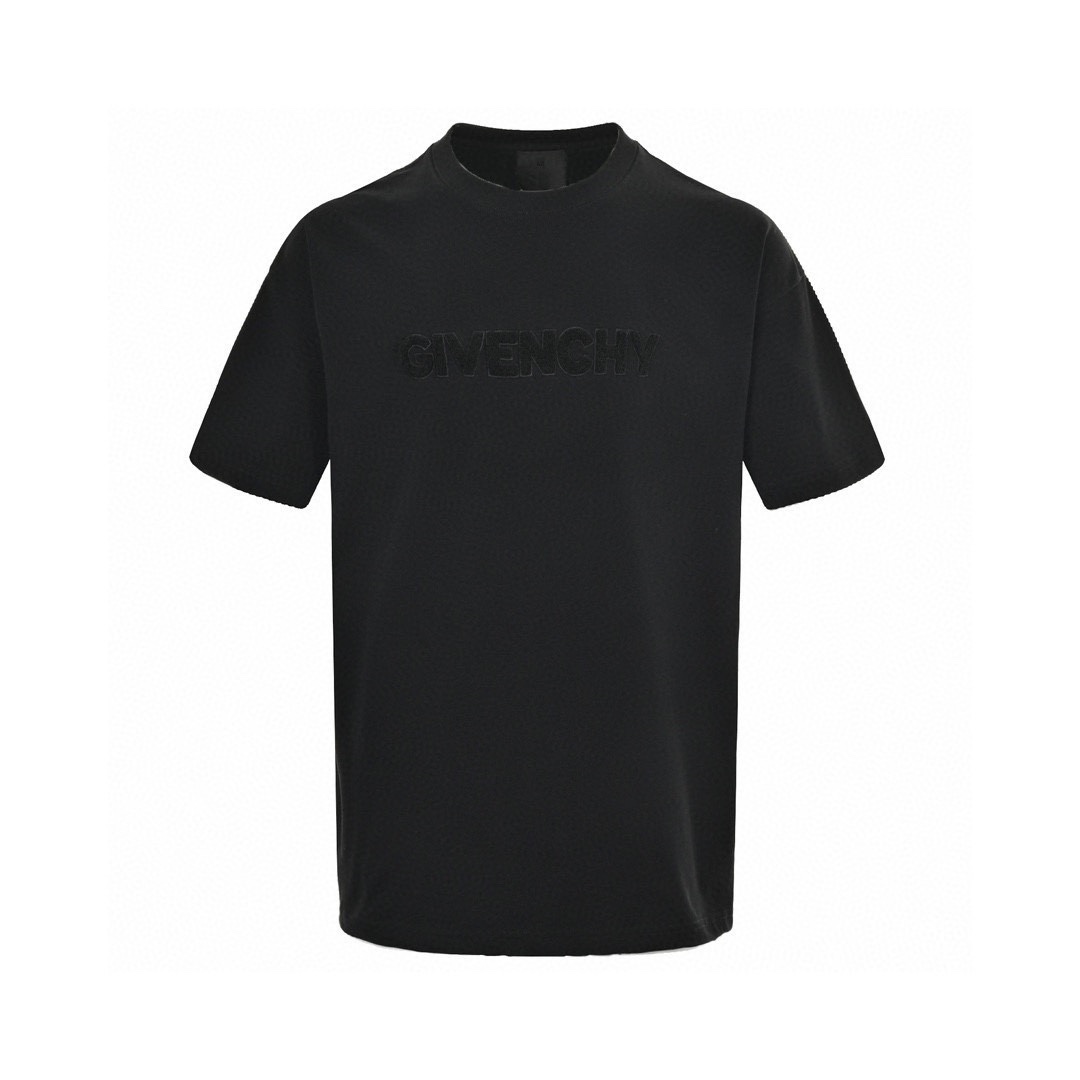 纪梵希/Givenchy 夏季新款 经典字母毛巾绣圆领短袖T恤