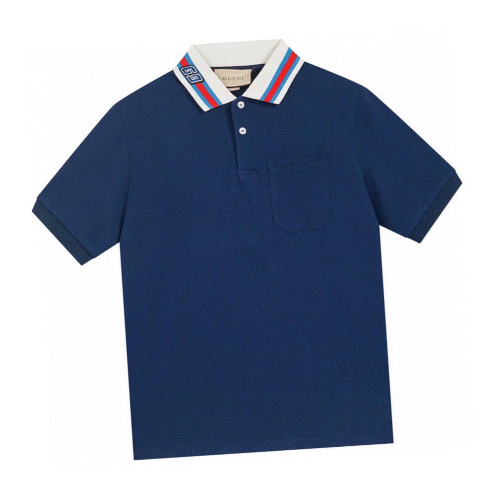 古驰/Gucci 夏季新品 GG章仔刺绣翻领短袖polo衫