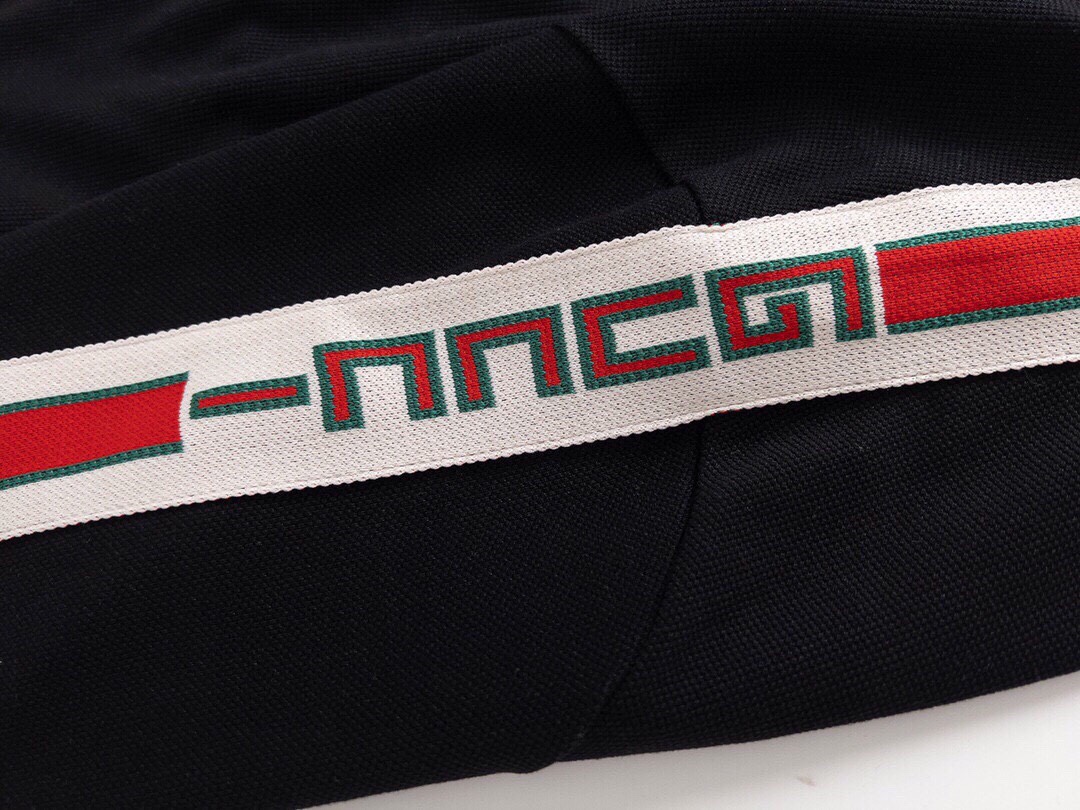 古驰/Gucci 夏季新款 肩膀红绿字母织带polo衫翻领短袖T恤