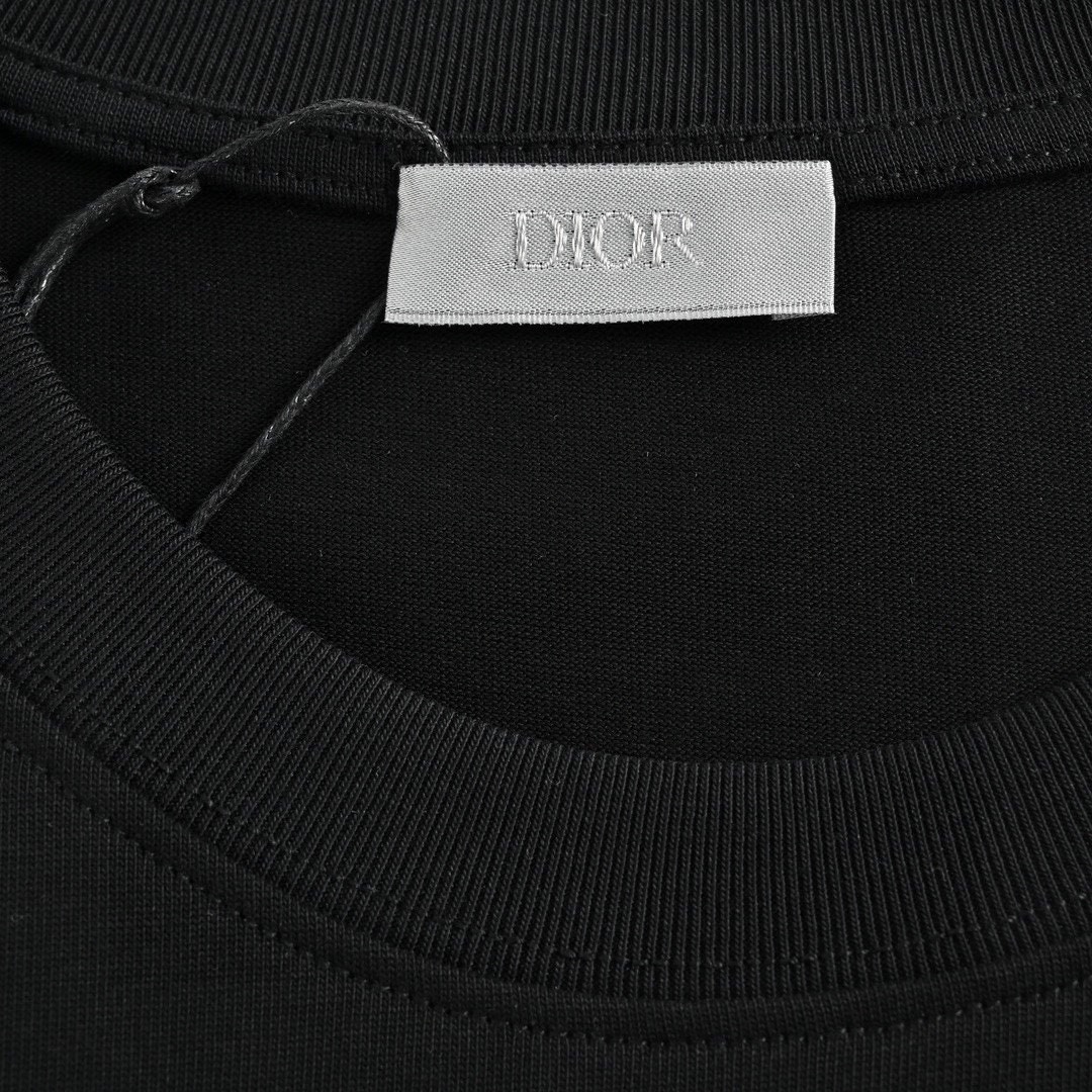 迪奥/Dior 夏季新款 老花字母贴布圆领短袖T恤