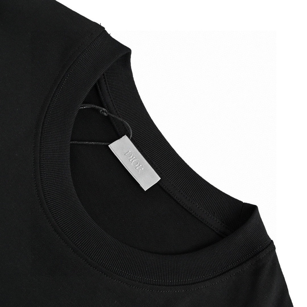 迪奥/Dior 夏季新款 老花字母贴布圆领短袖T恤