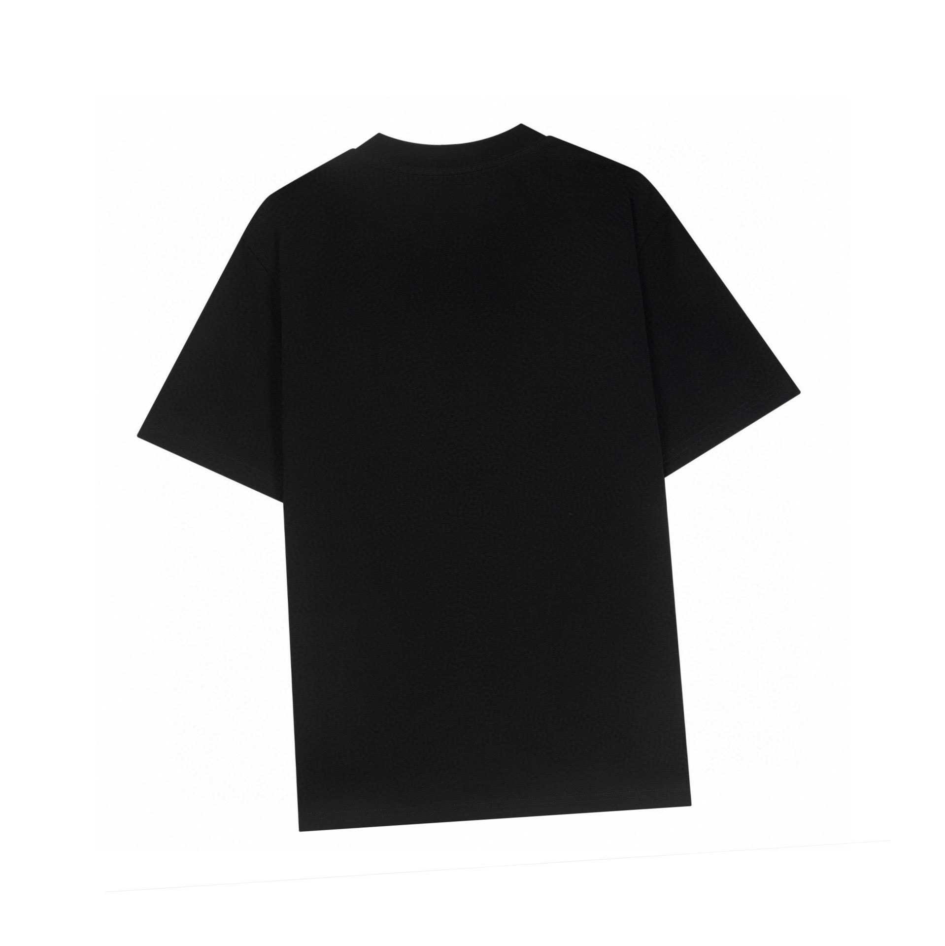 古驰/Gucci 夏季新款 简约字母流苏刺绣圆领短袖T恤 黑色