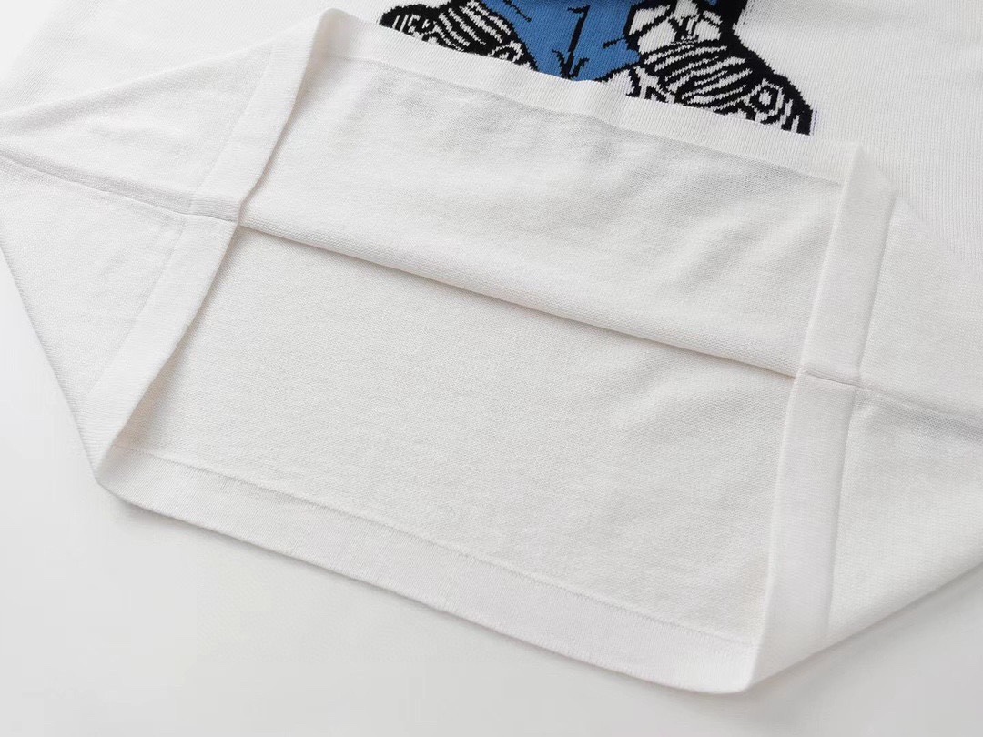 路易威登/Louis Vuitton 夏季新品 卡通人物针织圆领短袖 白色