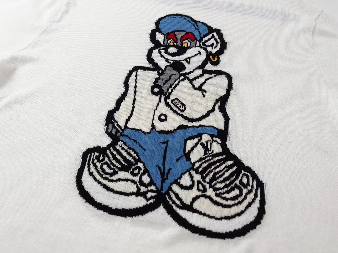 路易威登/Louis Vuitton 夏季新品 卡通人物针织圆领短袖 白色