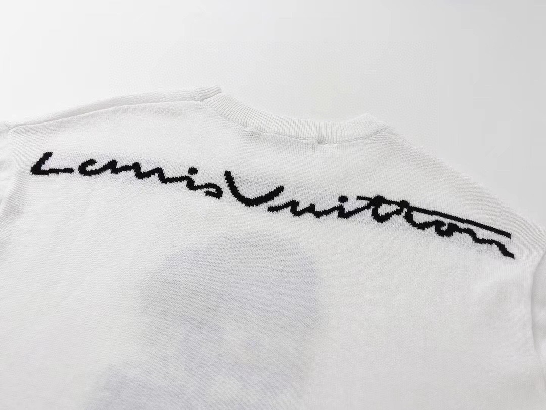 路易威登/Louis Vuitton 夏季新品 卡通人物针织圆领短袖 白色
