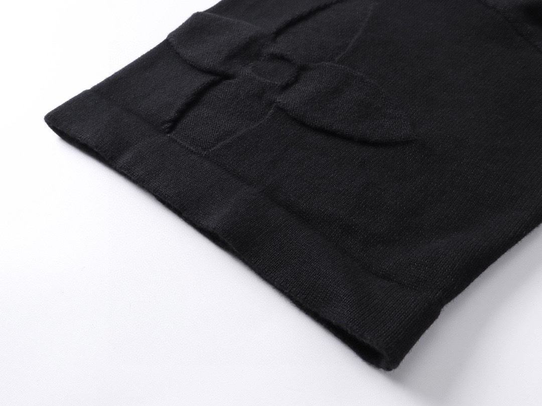 路易威登/Louis Vuitton 夏季新款 压花针织圆领短袖 黑色