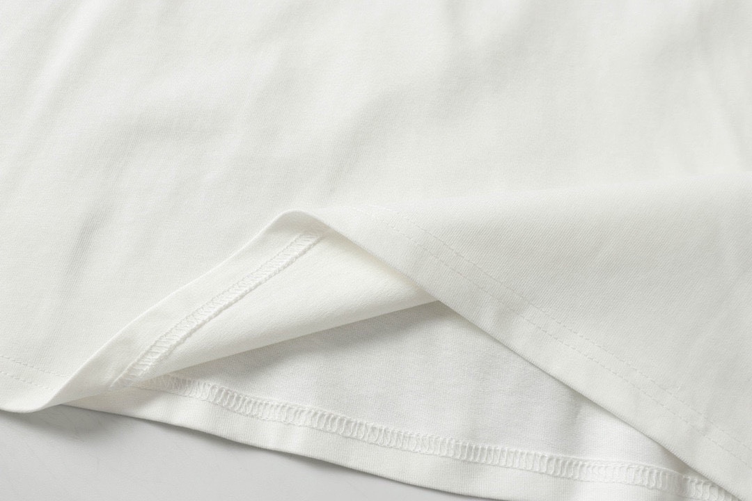 古驰/Gucci 夏季新款 前后字母字母刺绣圆领短袖T恤 白色