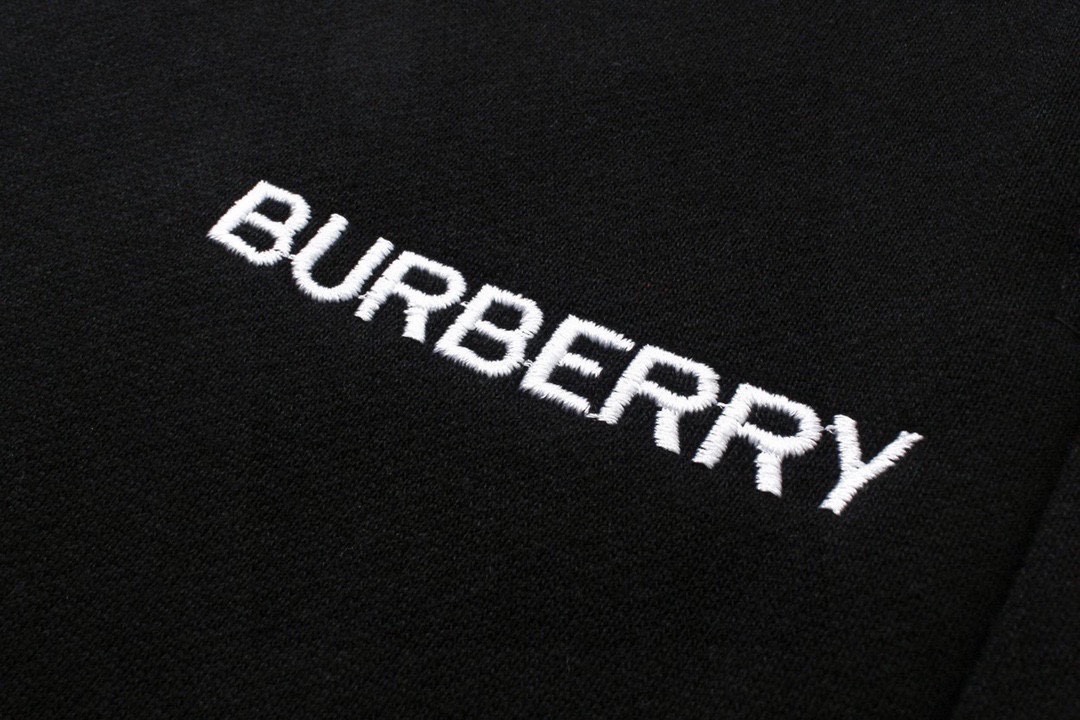 巴宝莉/Burberry 夏季新款 经典字母刺绣休闲短裤 黑色