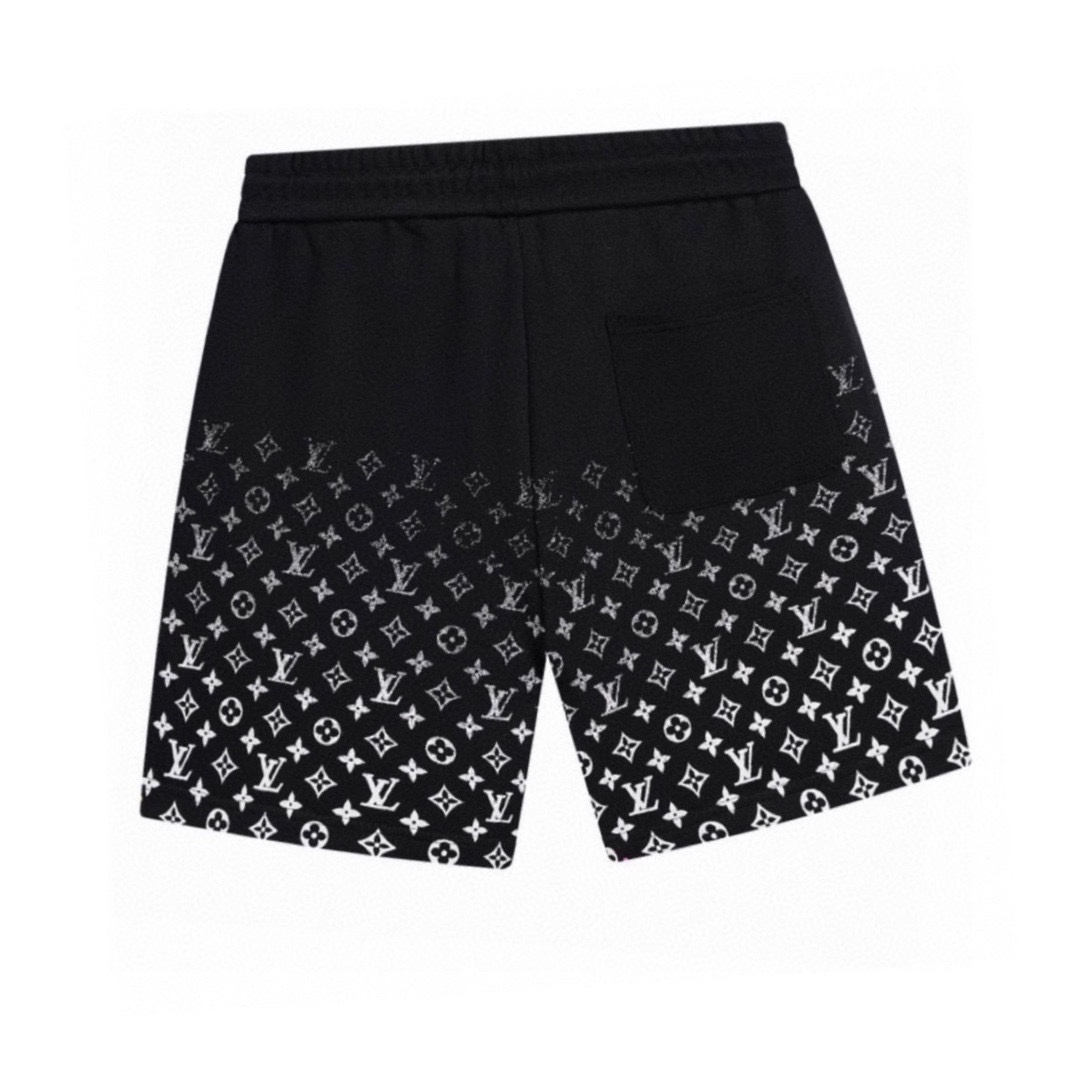 路易威登/Louis Vuitton 夏季新款 经典老花渐变印花休闲短裤白色/黑色