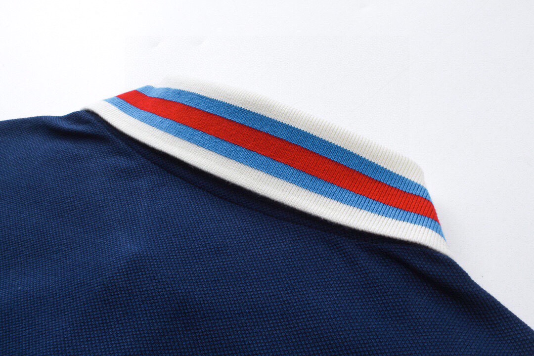 古驰/Gucci 夏季新品 GG章仔刺绣翻领短袖polo衫