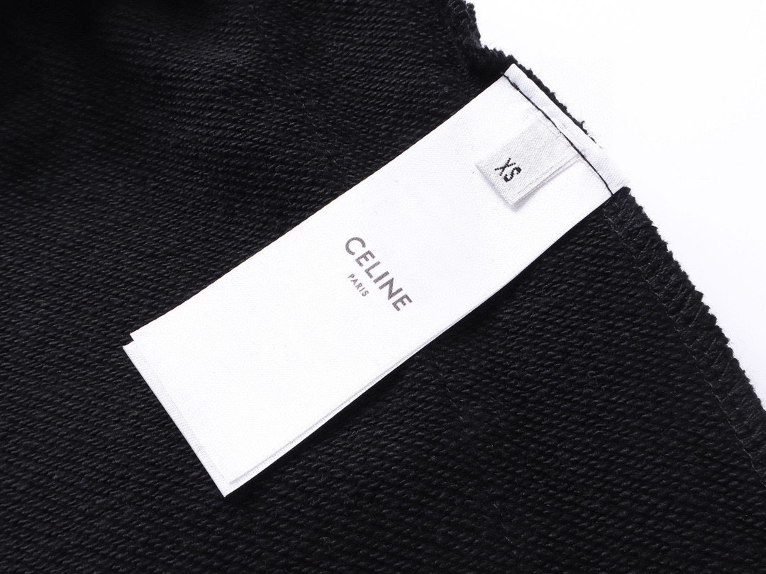 赛琳/CELINE 夏季新款 经典字母刺绣两侧条纹拼接休闲短裤 五分裤