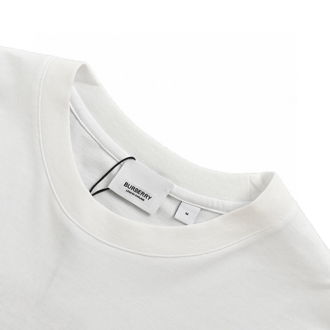 巴宝莉/Burberry 夏季新款 经典小TB刺绣圆领短袖T恤 黑色/白色-Chinese UA Cheap High Quatity Brand Clothes Bags handbags Sneakers wholesale wholesaler seller from China Factory suppliers Fashion Clothing Shoes best Quality Beautiful Price 巴宝莉/Burberry 夏季新款 经典小TB刺绣圆领短袖T恤 黑色/白色