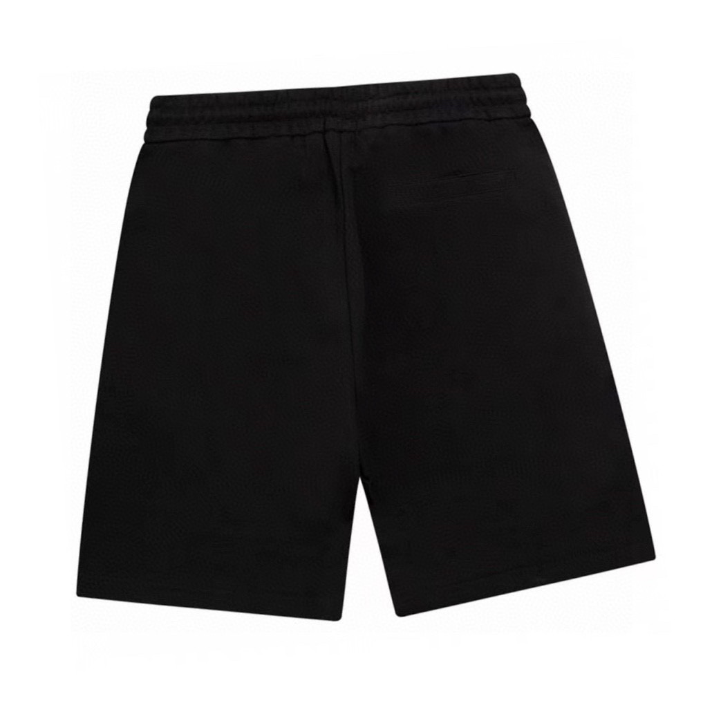 巴黎世家/Balenciaga 春夏新品 立体字母刺绣休闲短裤 五分裤 黑色