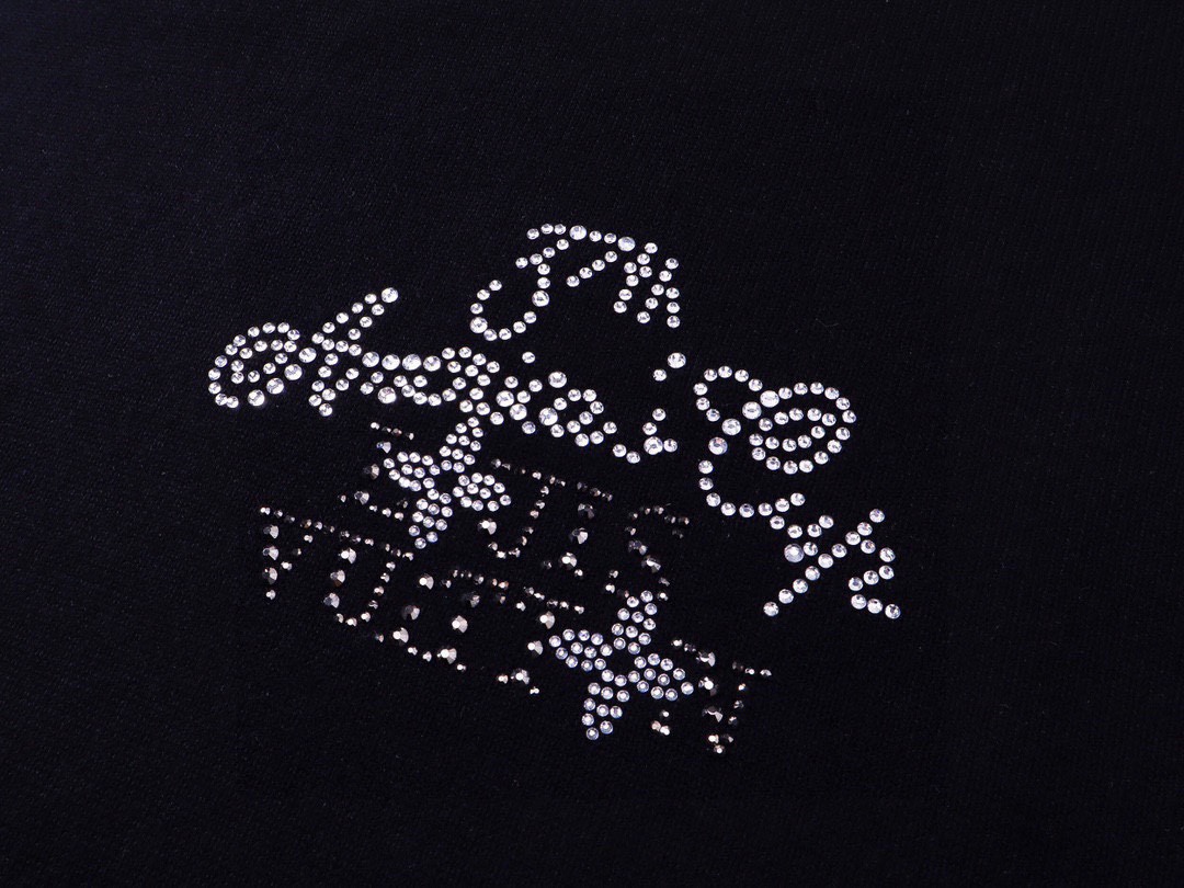 路易威登/Louis Vuitton 夏季新款 美洲杯烫钻圆领短袖 黑色