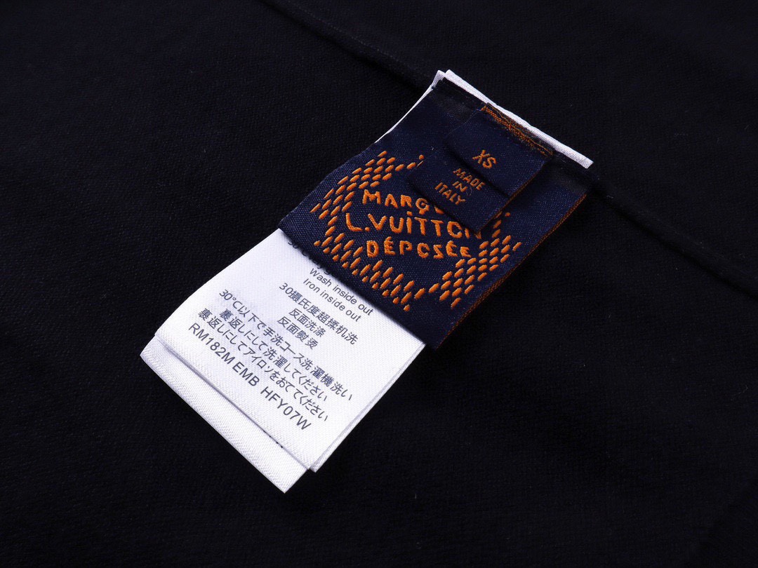 路易威登/Louis Vuitton 夏季新款 美洲杯烫钻圆领短袖 黑色