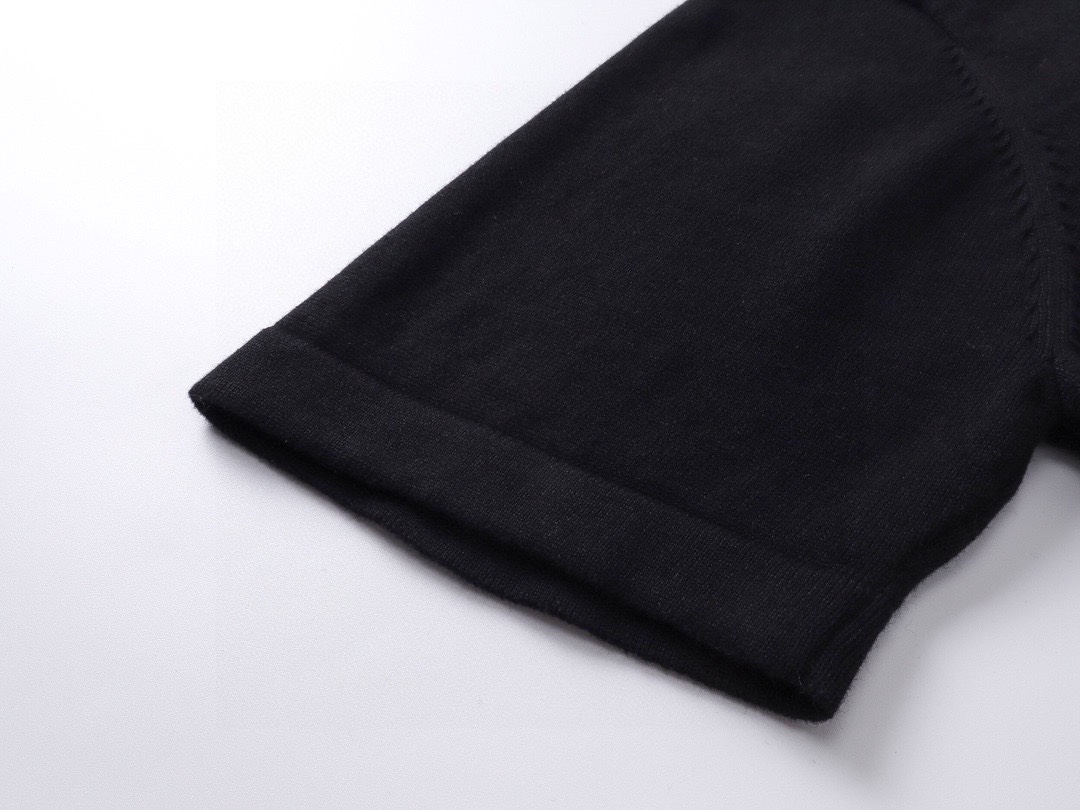 路易威登/Louis Vuitton 夏季新款 美洲杯烫钻圆领短袖 黑色