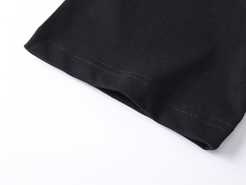 古驰/Gucci 夏季新品 蛇年限定烫钻刺绣字母圆领短袖T恤 黑色/白色