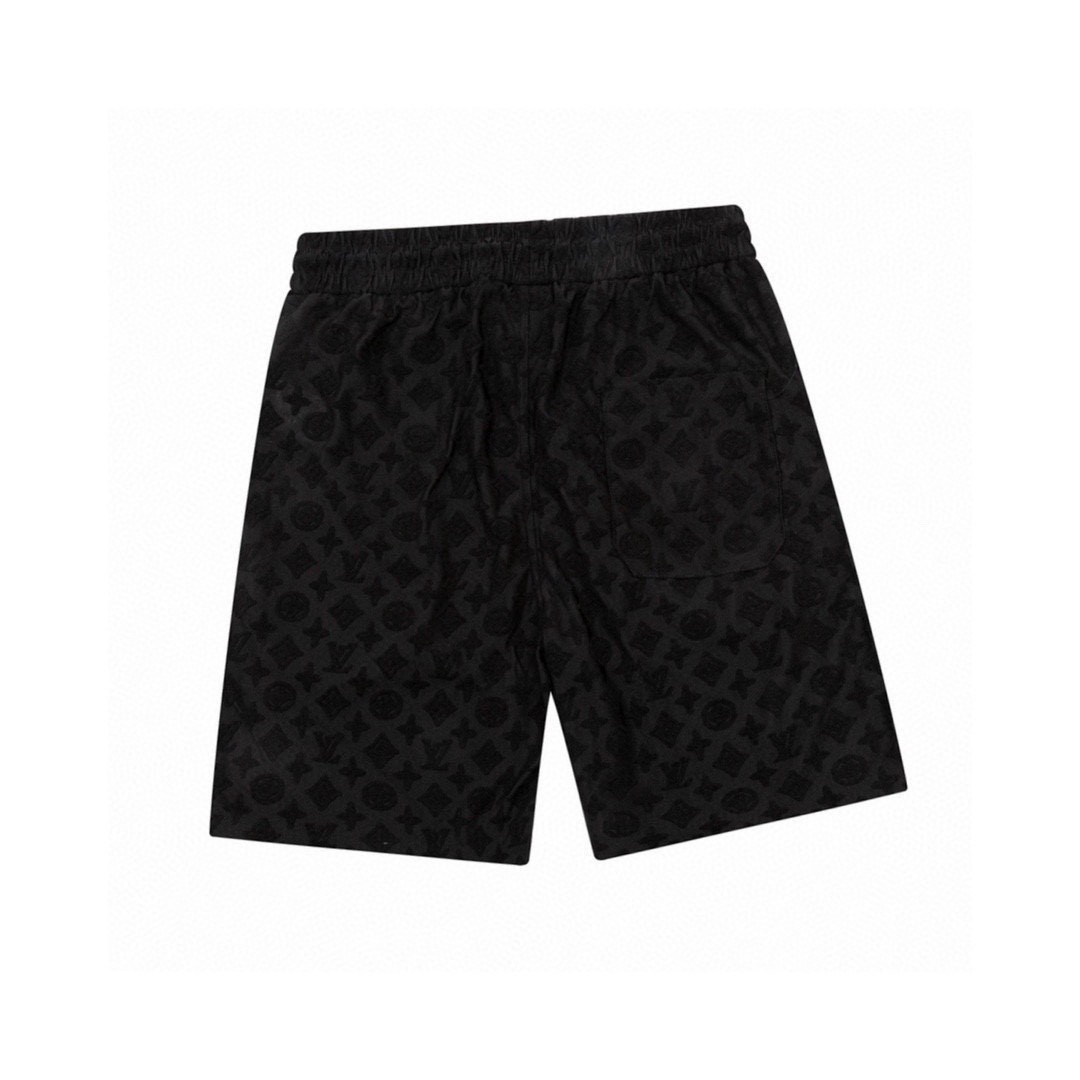 路易威登/Louis Vuitton 夏季新款 老花提花休闲短裤 黑色/白色