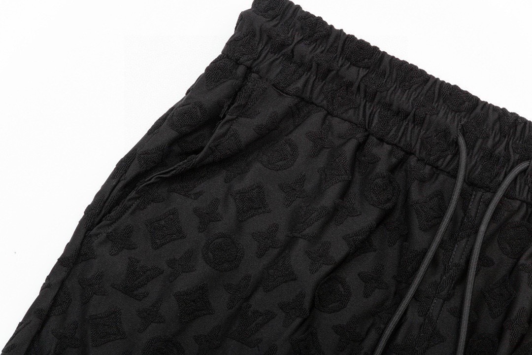 路易威登/Louis Vuitton 夏季新款 老花提花休闲短裤 黑色/白色