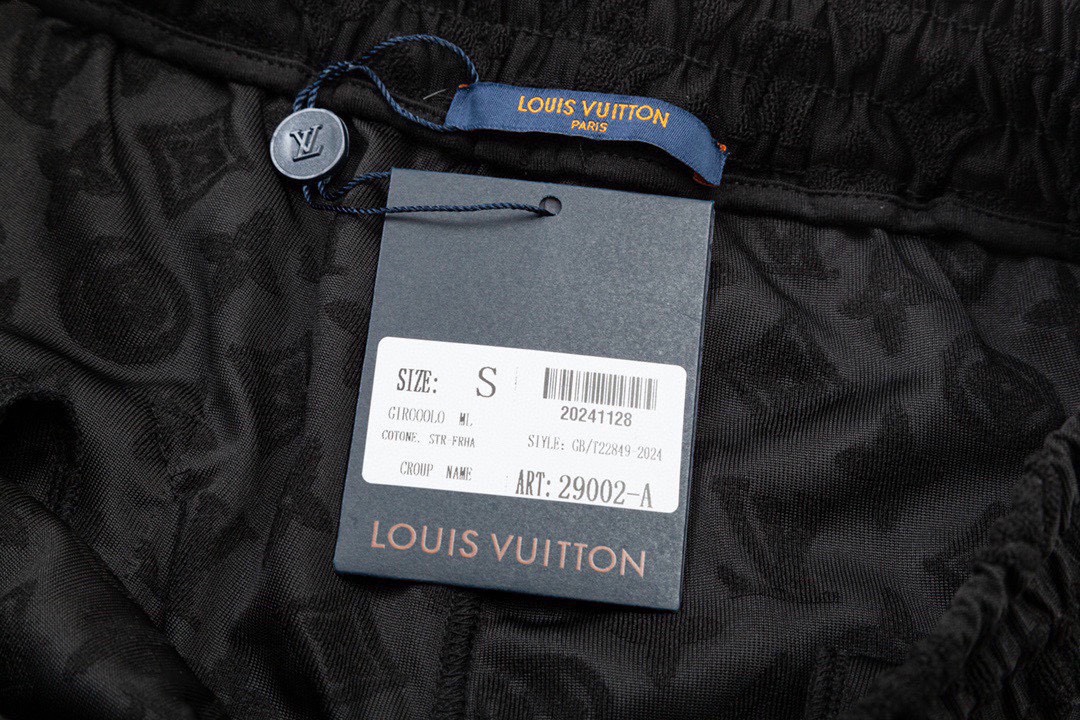 路易威登/Louis Vuitton 夏季新款 老花提花休闲短裤 黑色/白色