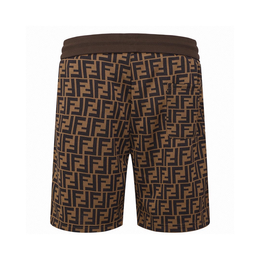 芬迪/Fendi 夏季新款 老花提花休闲短裤 卡其色