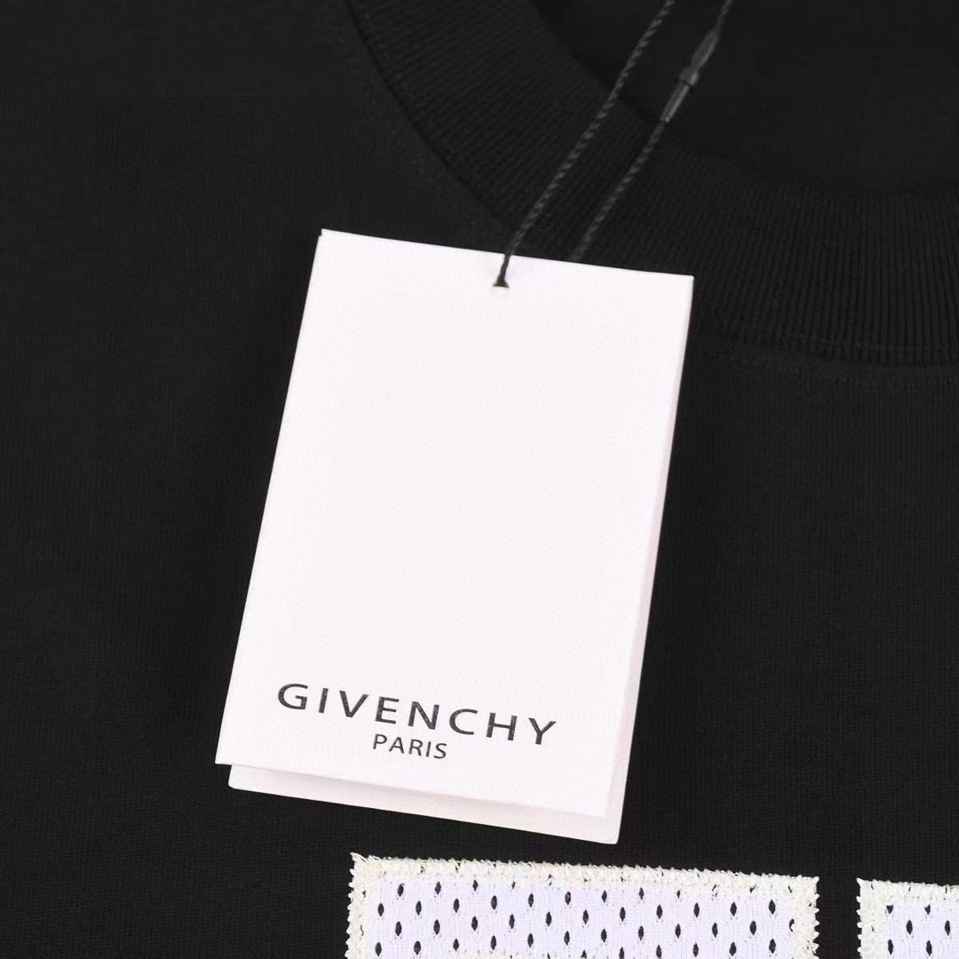 纪梵希/Givenchy 夏季新款 网布刺绣字母圆领短袖T恤
