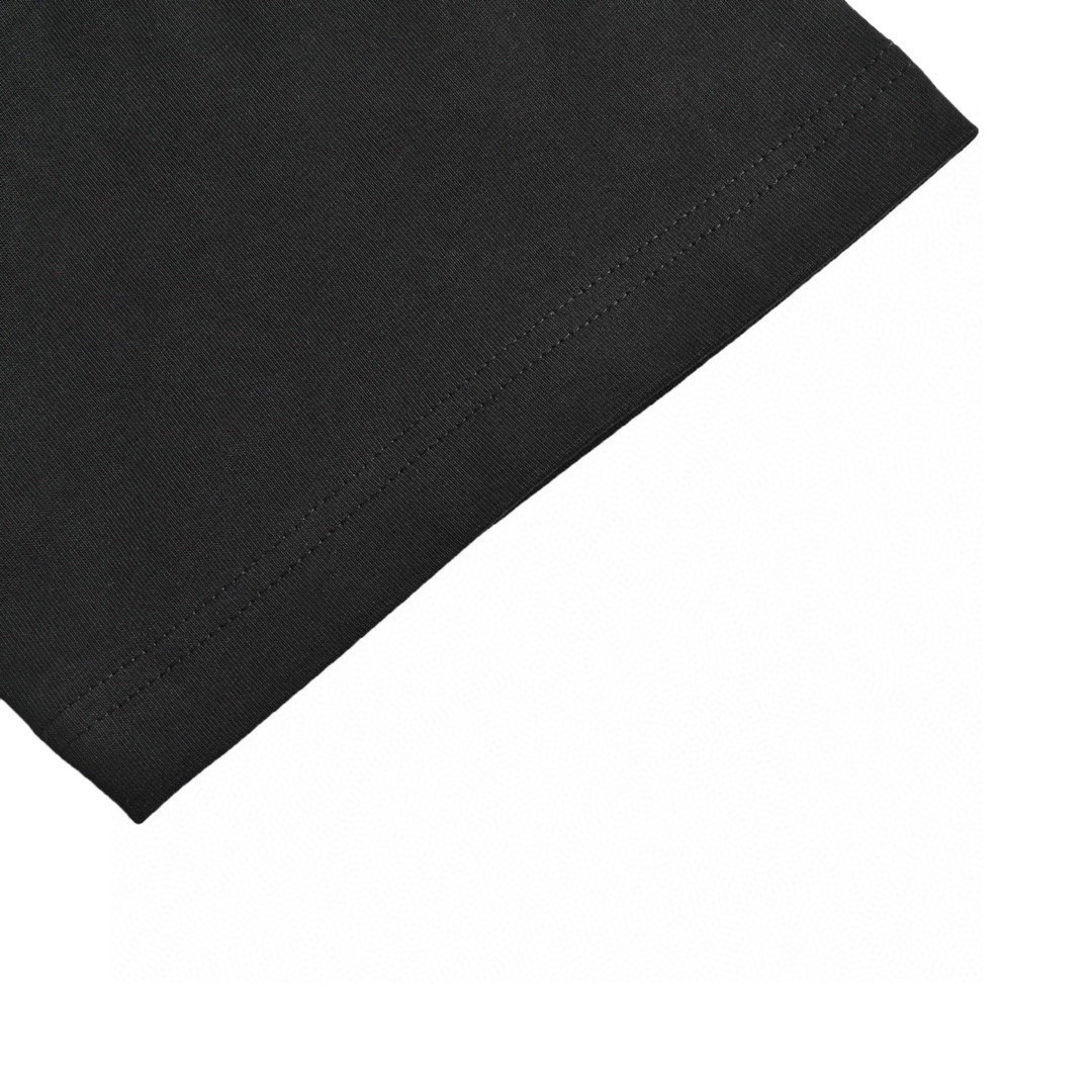 普拉达/Prada 夏季新款 镭射胶印圆领短袖T恤 黑色/白色