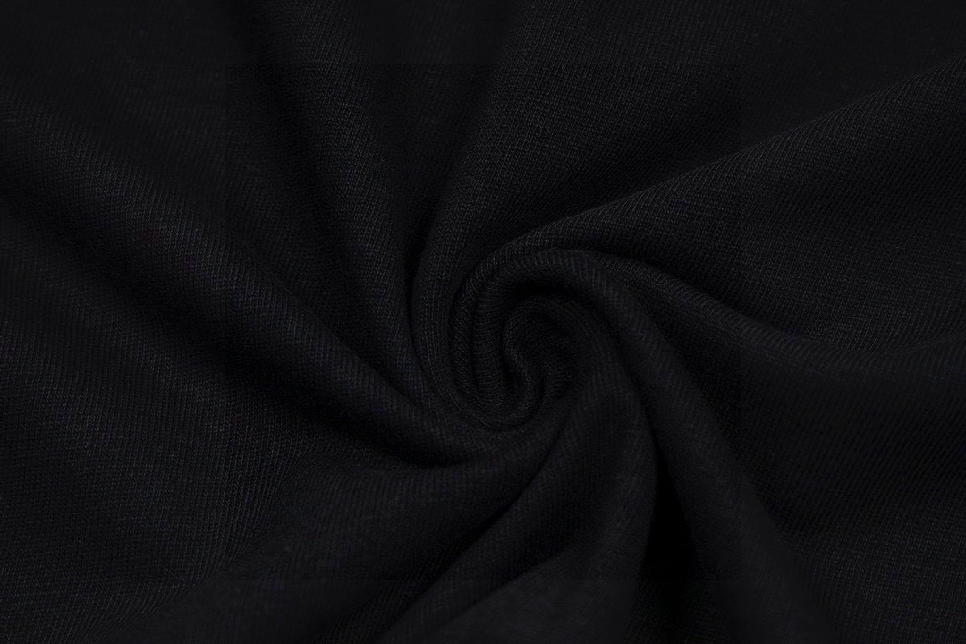 罗意威/Loewe 夏季新款 皮标口袋logo圆领短袖T恤 黑色/杏色