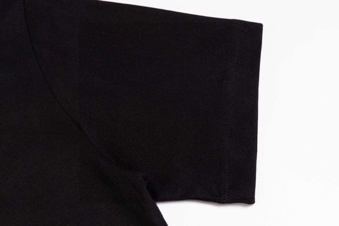 巴宝莉/Burberry 夏季新款 战马骑士发泡印花圆领短袖T恤 黑色