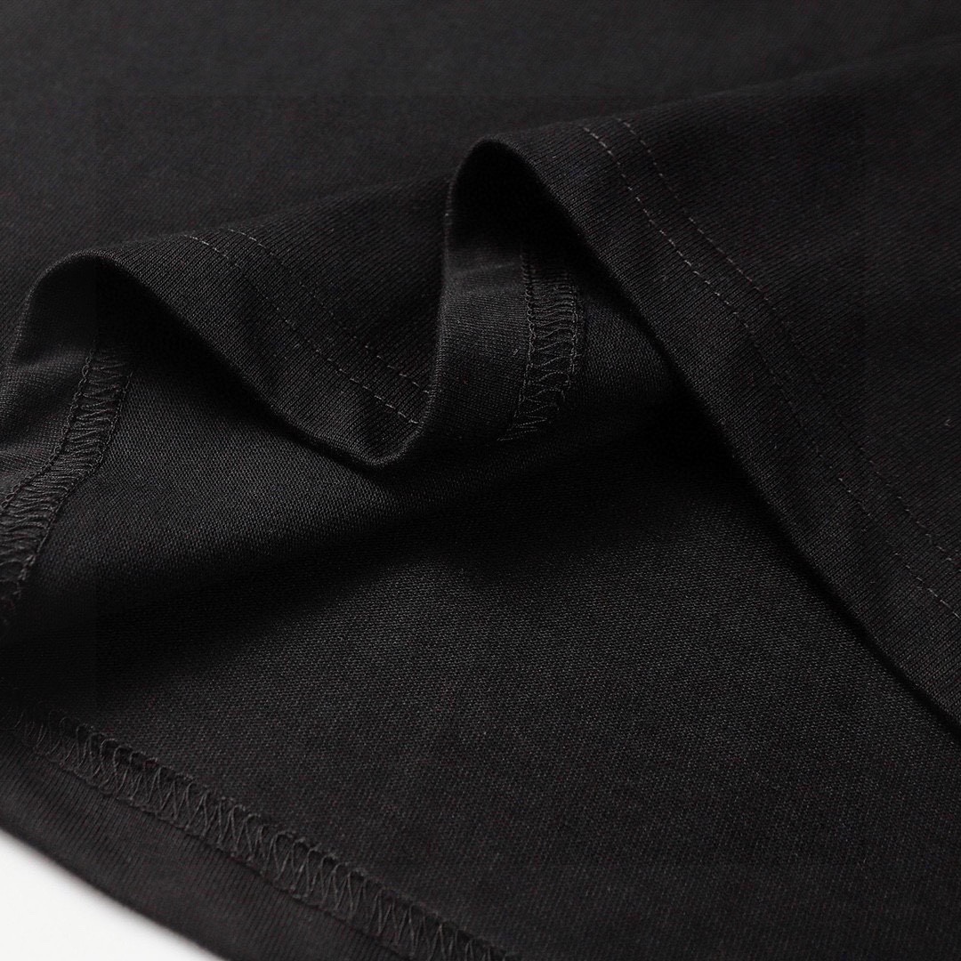 芬迪/Fendi 夏季新款 双F徽标贴布圆领短袖T恤 黑色