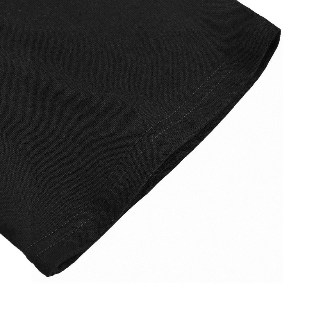 迪奥/Dior 夏季新款 经典CD字母刺绣圆领短袖T恤 黑色