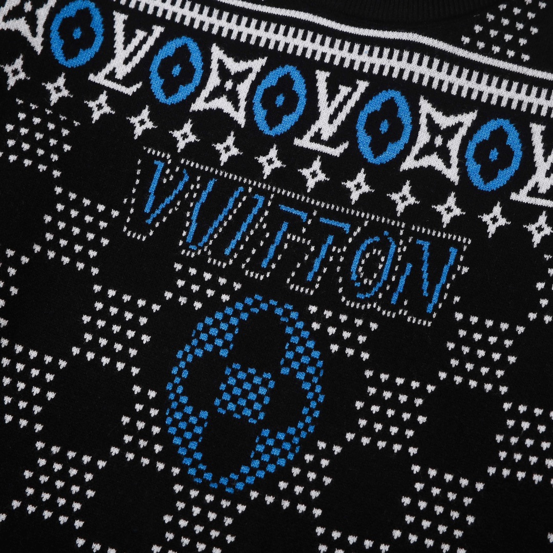 路易威登/Louis Vuitton 秋冬新款 立体勾绣字母工艺针织圆领短袖-High Quatity Cheap Brand wholesale wholesaler seller Clothes Bags handbags Sneakers Top Fashion Clothing Shoes from China Factory Chinese suppliers best Quality Beautiful Price 路易威登/Louis Vuitton 秋冬新款 立体勾绣字母工艺针织圆领短袖