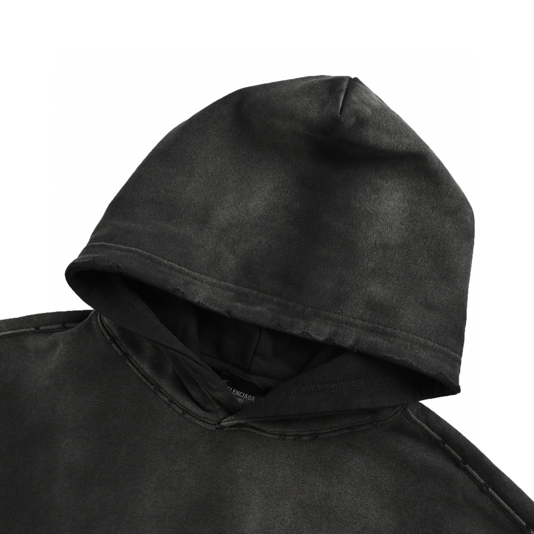 巴黎世家/Balenciaga 秋冬新款 发泡镂空印花水洗做旧连帽卫衣-High Quatity Cheap Brand wholesale wholesaler seller Clothes Bags handbags Sneakers Top Fashion Clothing Shoes from China Factory Chinese suppliers best Quality Beautiful Price 巴黎世家/Balenciaga 秋冬新款 发泡镂空印花水洗做旧连帽卫衣