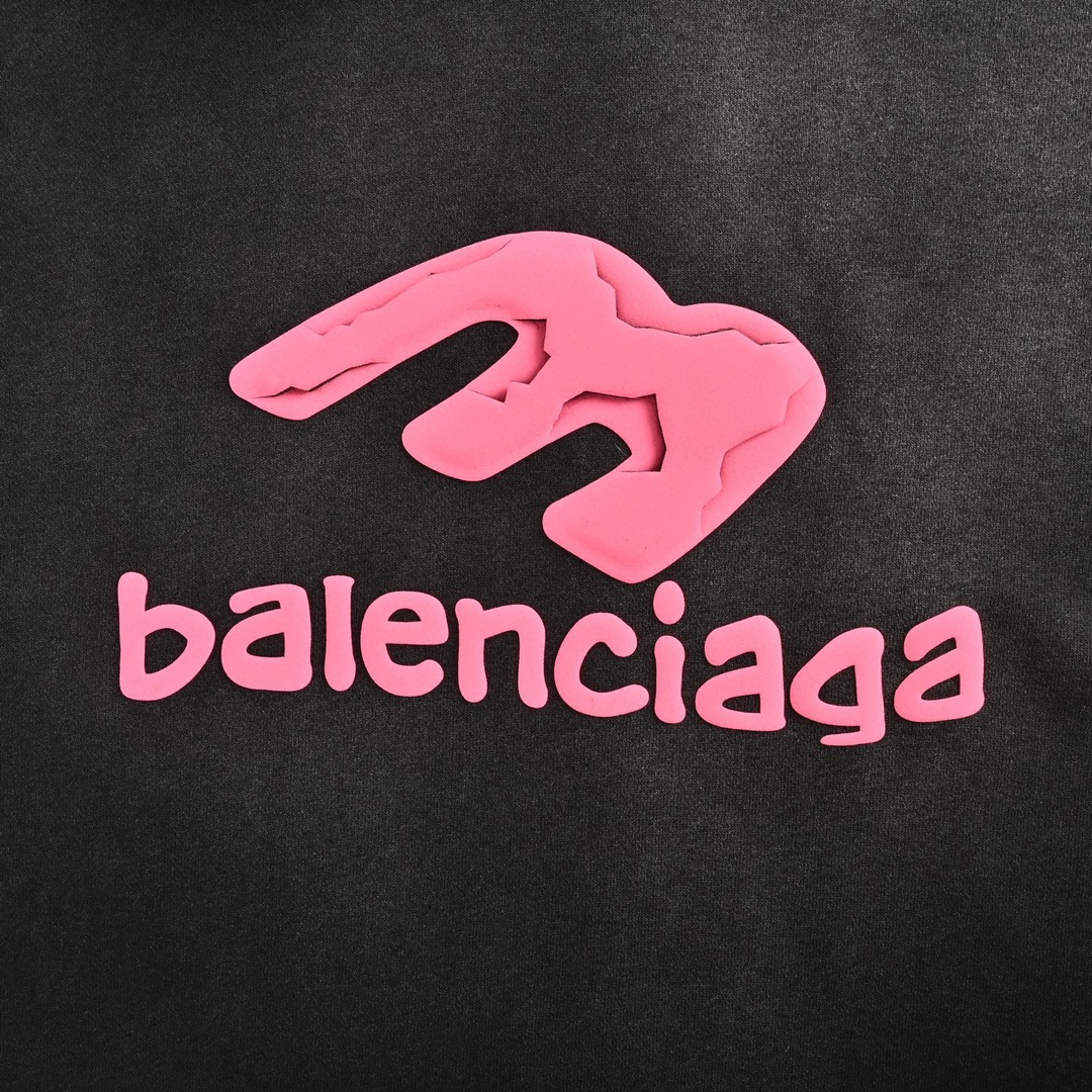 巴黎世家/Balenciaga 秋冬新款 发泡镂空印花水洗做旧连帽卫衣-High Quatity Cheap Brand wholesale wholesaler seller Clothes Bags handbags Sneakers Top Fashion Clothing Shoes from China Factory Chinese suppliers best Quality Beautiful Price 巴黎世家/Balenciaga 秋冬新款 发泡镂空印花水洗做旧连帽卫衣
