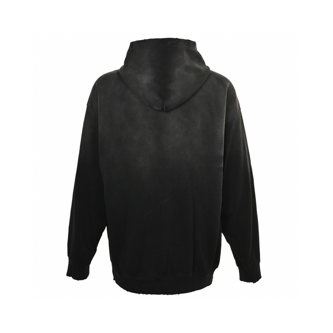 巴黎世家/Balenciaga 秋冬新款 发泡镂空印花水洗做旧连帽卫衣-High Quatity Cheap Brand wholesale wholesaler seller Clothes Bags handbags Sneakers Top Fashion Clothing Shoes from China Factory Chinese suppliers best Quality Beautiful Price 巴黎世家/Balenciaga 秋冬新款 发泡镂空印花水洗做旧连帽卫衣