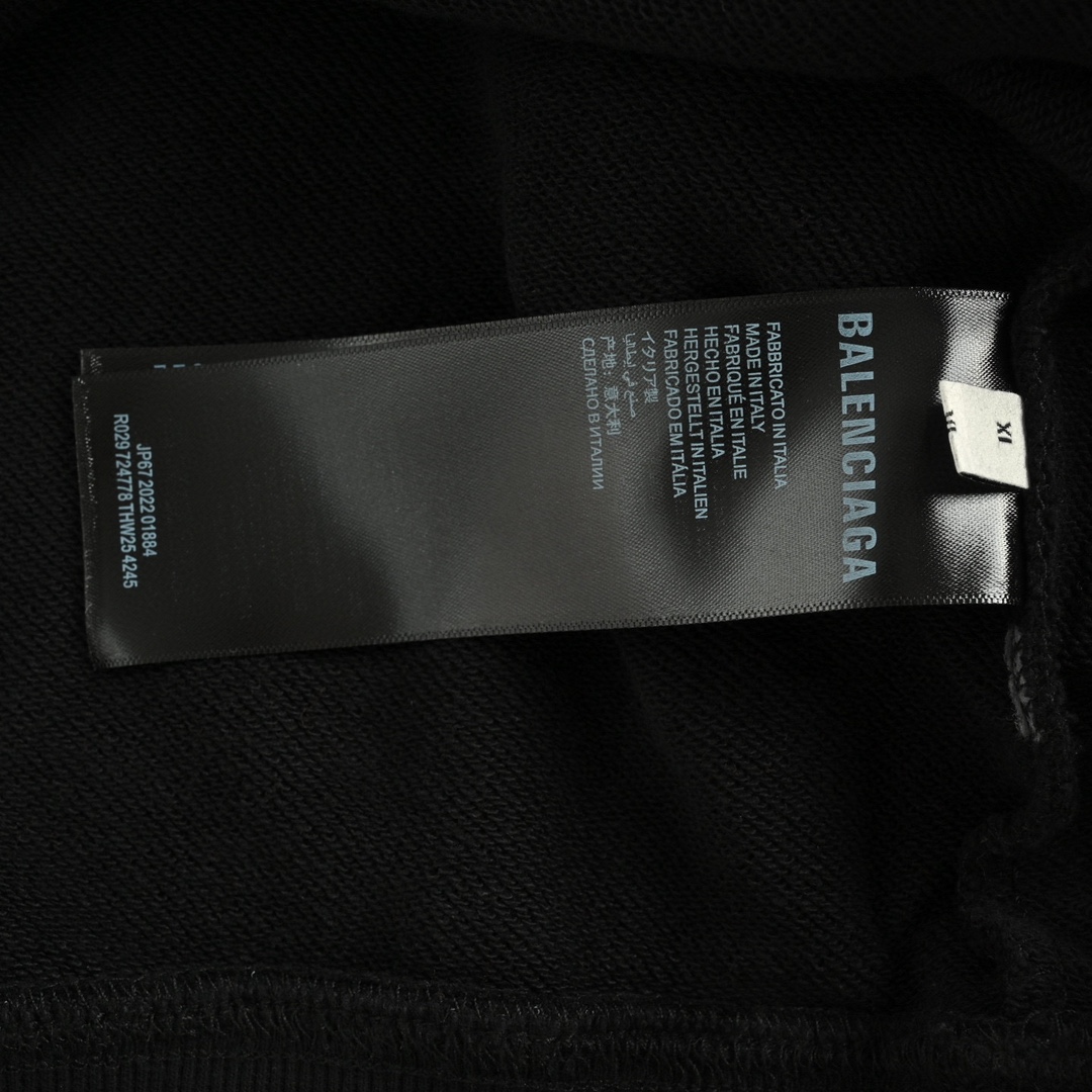 巴黎世家/Balenciaga 秋冬新款 发泡镂空印花水洗做旧连帽卫衣-High Quatity Cheap Brand wholesale wholesaler seller Clothes Bags handbags Sneakers Top Fashion Clothing Shoes from China Factory Chinese suppliers best Quality Beautiful Price 巴黎世家/Balenciaga 秋冬新款 发泡镂空印花水洗做旧连帽卫衣