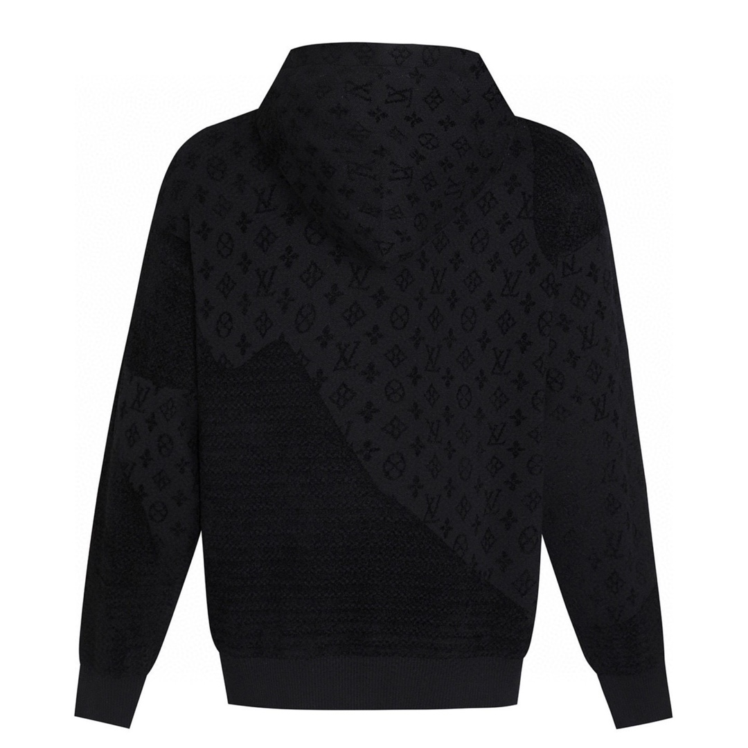 路易威登/Louis Vuitton 秋冬新款 提花斜纹拼接针织连帽卫衣-High Quatity Cheap Brand wholesale wholesaler seller Clothes Bags handbags Sneakers Top Fashion Clothing Shoes from China Factory Chinese suppliers best Quality Beautiful Price 路易威登/Louis Vuitton 秋冬新款 提花斜纹拼接针织连帽卫衣